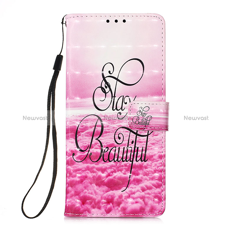 Leather Case Stands Fashionable Pattern Flip Cover Holder Y03B for Xiaomi Redmi Note 11 4G (2021) Pink