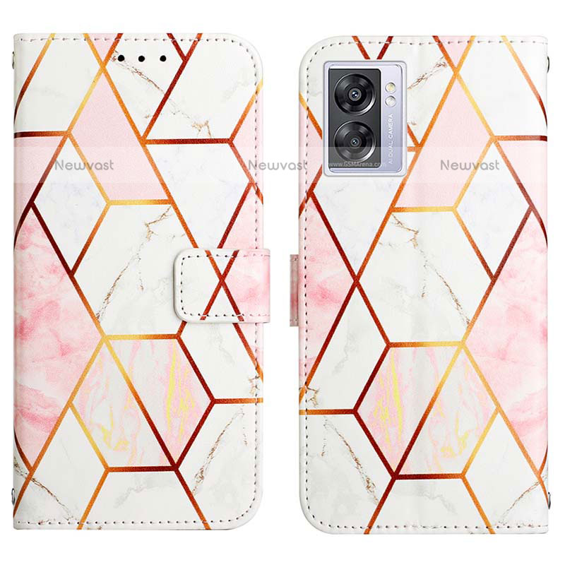 Leather Case Stands Fashionable Pattern Flip Cover Holder Y04B for OnePlus Nord N300 5G