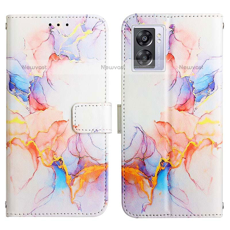 Leather Case Stands Fashionable Pattern Flip Cover Holder Y04B for OnePlus Nord N300 5G