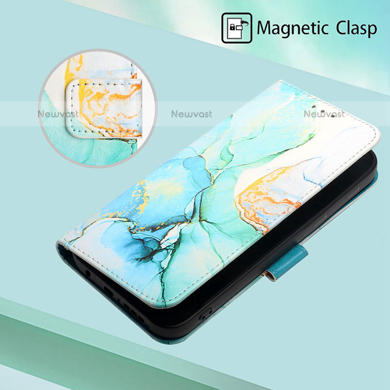 Leather Case Stands Fashionable Pattern Flip Cover Holder Y04B for Oppo A94 5G