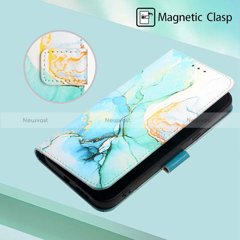 Leather Case Stands Fashionable Pattern Flip Cover Holder Y04B for Oppo Find X5 Lite 5G