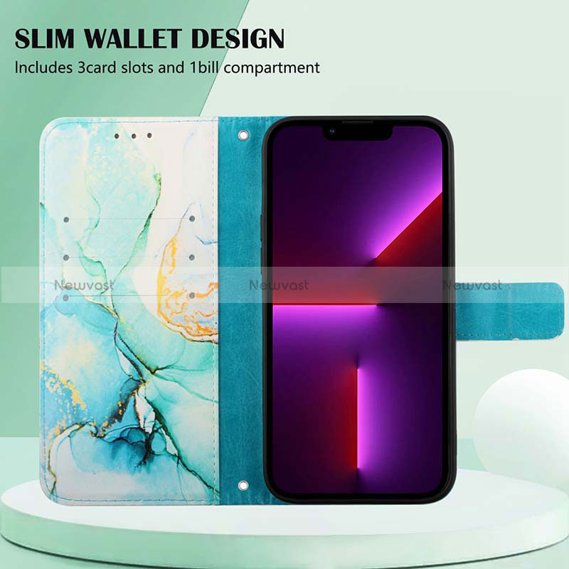 Leather Case Stands Fashionable Pattern Flip Cover Holder Y04B for Oppo Find X5 Lite 5G