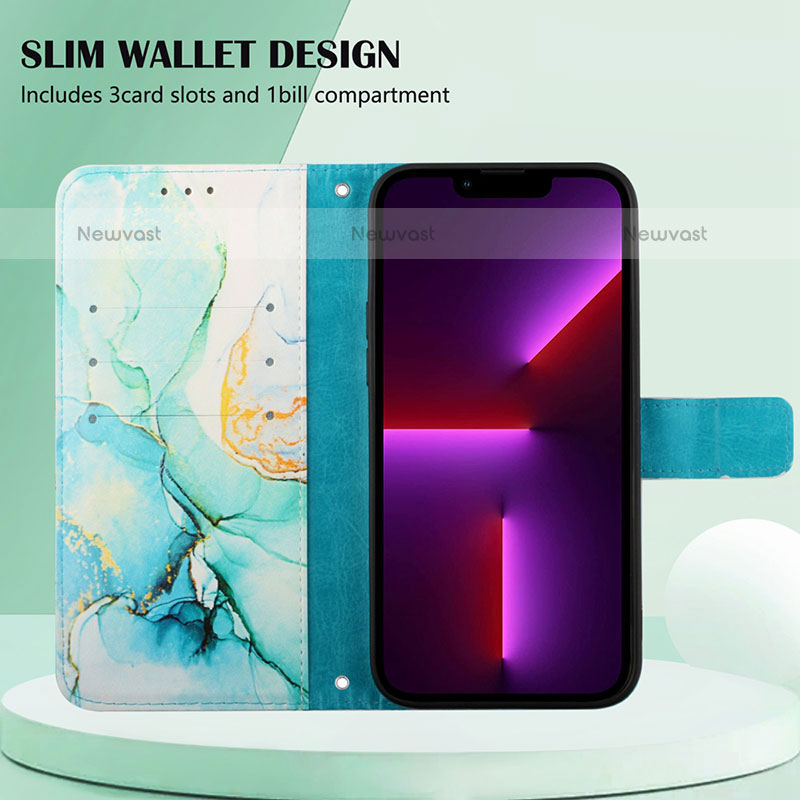 Leather Case Stands Fashionable Pattern Flip Cover Holder Y04B for Oppo Find X5 Pro 5G