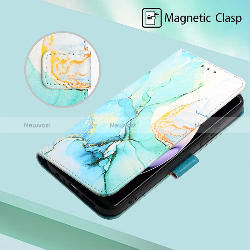 Leather Case Stands Fashionable Pattern Flip Cover Holder Y04B for Realme 10 Pro 5G