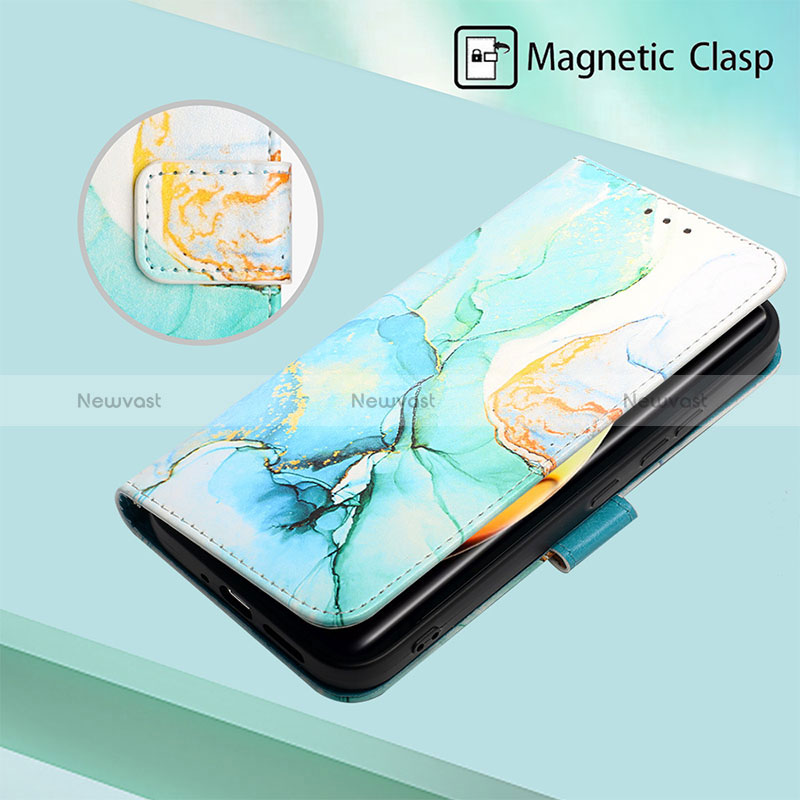 Leather Case Stands Fashionable Pattern Flip Cover Holder Y04B for Realme 10 Pro+ Plus 5G