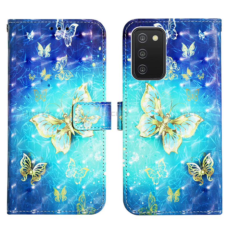 Leather Case Stands Fashionable Pattern Flip Cover Holder Y04B for Samsung Galaxy A03s