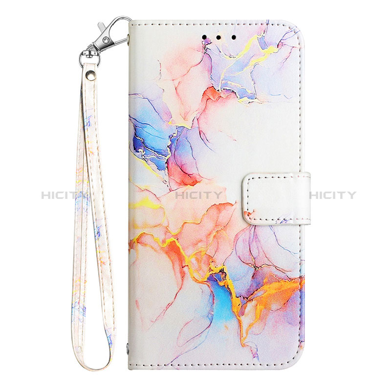 Leather Case Stands Fashionable Pattern Flip Cover Holder Y04B for Samsung Galaxy A04s Blue