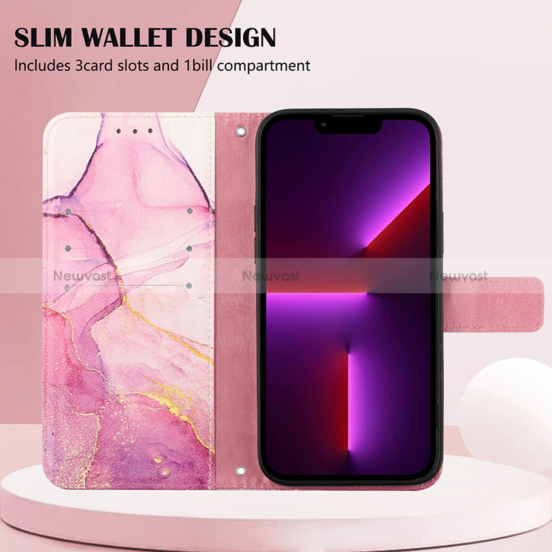 Leather Case Stands Fashionable Pattern Flip Cover Holder Y04B for Samsung Galaxy A12 5G