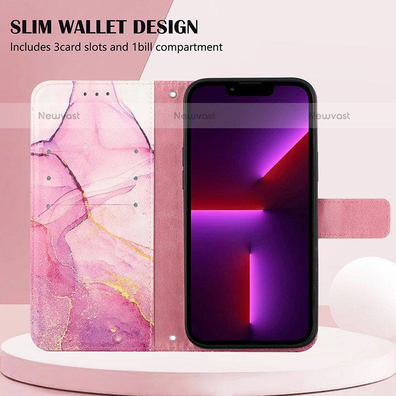 Leather Case Stands Fashionable Pattern Flip Cover Holder Y04B for Samsung Galaxy A23 5G