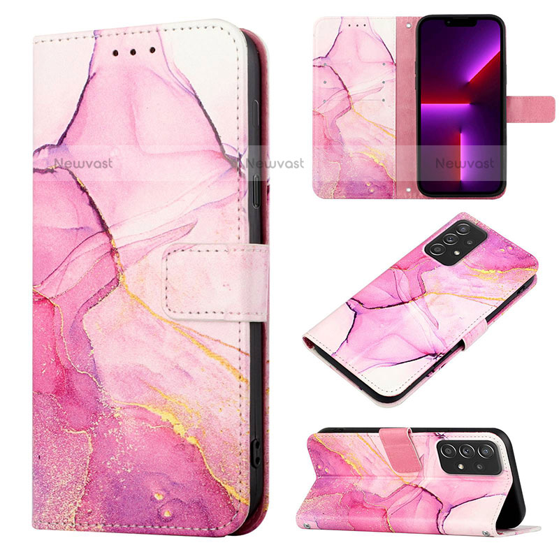Leather Case Stands Fashionable Pattern Flip Cover Holder Y04B for Samsung Galaxy A23 5G