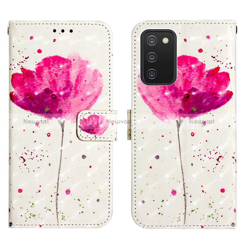 Leather Case Stands Fashionable Pattern Flip Cover Holder Y04B for Samsung Galaxy F02S SM-E025F