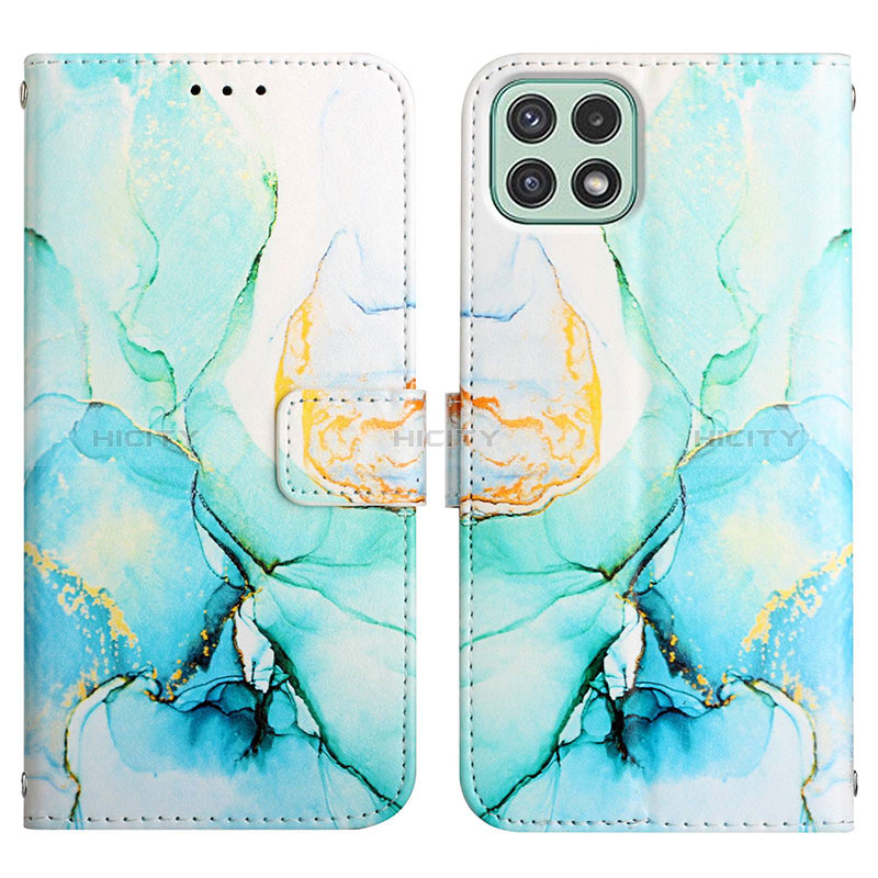 Leather Case Stands Fashionable Pattern Flip Cover Holder Y04B for Samsung Galaxy F42 5G