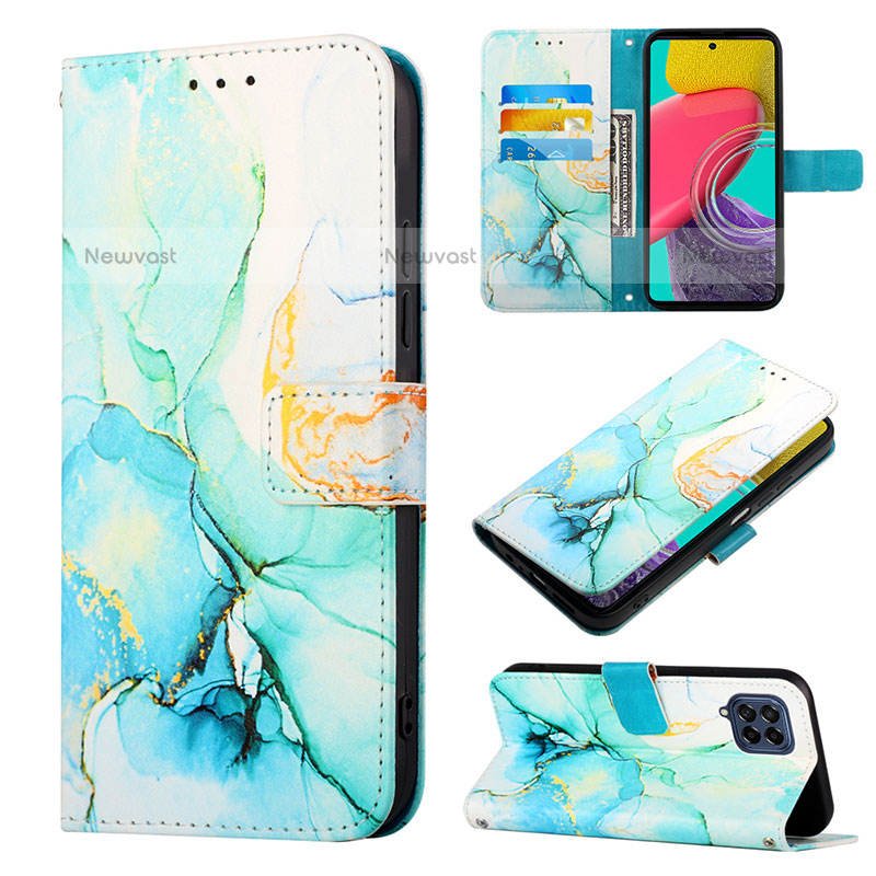 Leather Case Stands Fashionable Pattern Flip Cover Holder Y04B for Samsung Galaxy M53 5G