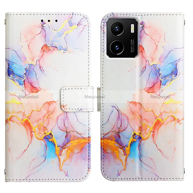 Leather Case Stands Fashionable Pattern Flip Cover Holder Y04B for Vivo iQOO U5x