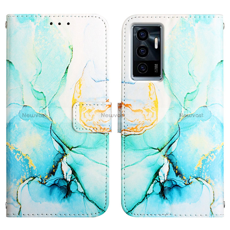 Leather Case Stands Fashionable Pattern Flip Cover Holder Y04B for Vivo V23e