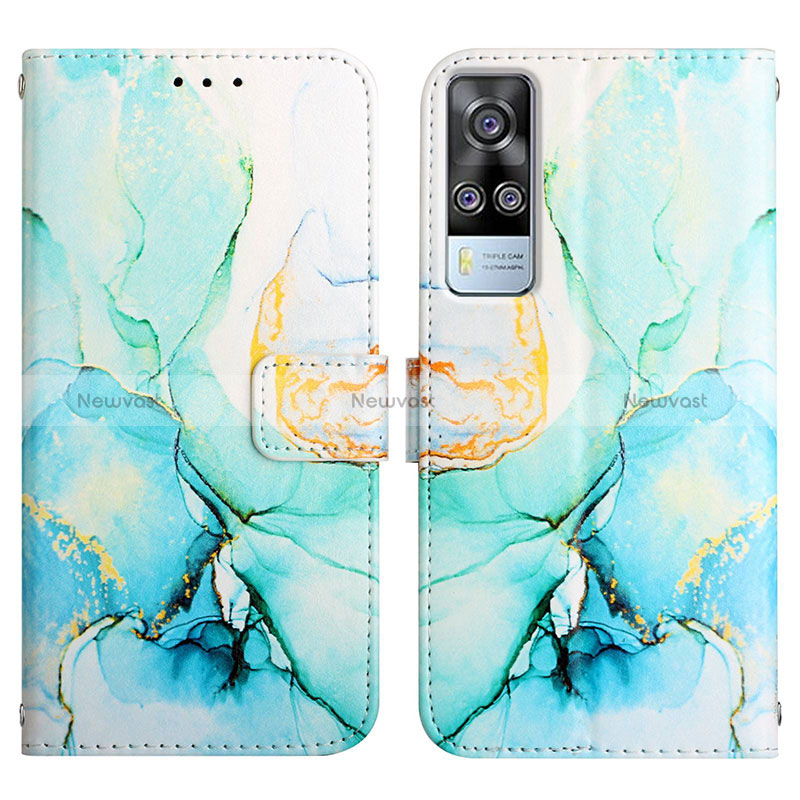 Leather Case Stands Fashionable Pattern Flip Cover Holder Y04B for Vivo Y51A