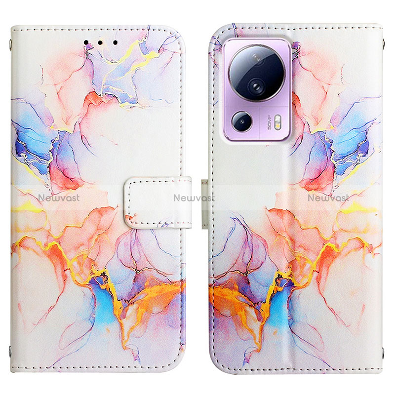 Leather Case Stands Fashionable Pattern Flip Cover Holder Y04B for Xiaomi Civi 2 5G