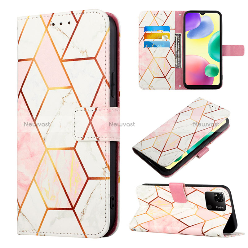 Leather Case Stands Fashionable Pattern Flip Cover Holder Y04B for Xiaomi POCO C3