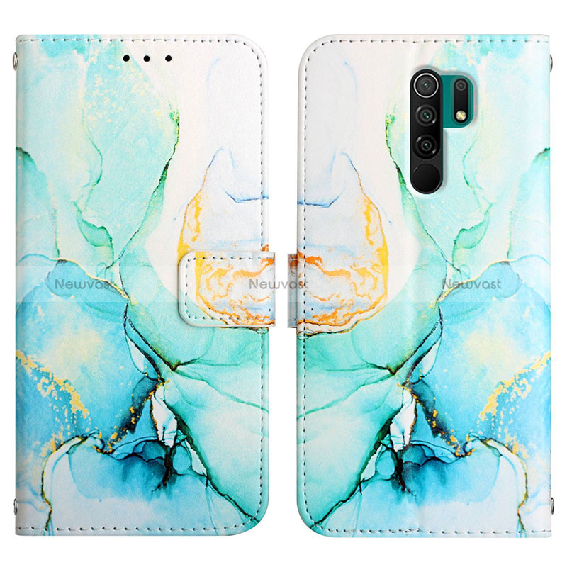 Leather Case Stands Fashionable Pattern Flip Cover Holder Y04B for Xiaomi Poco M2