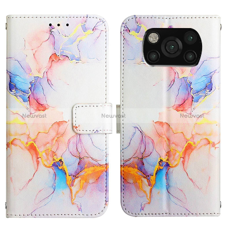 Leather Case Stands Fashionable Pattern Flip Cover Holder Y04B for Xiaomi Poco X3