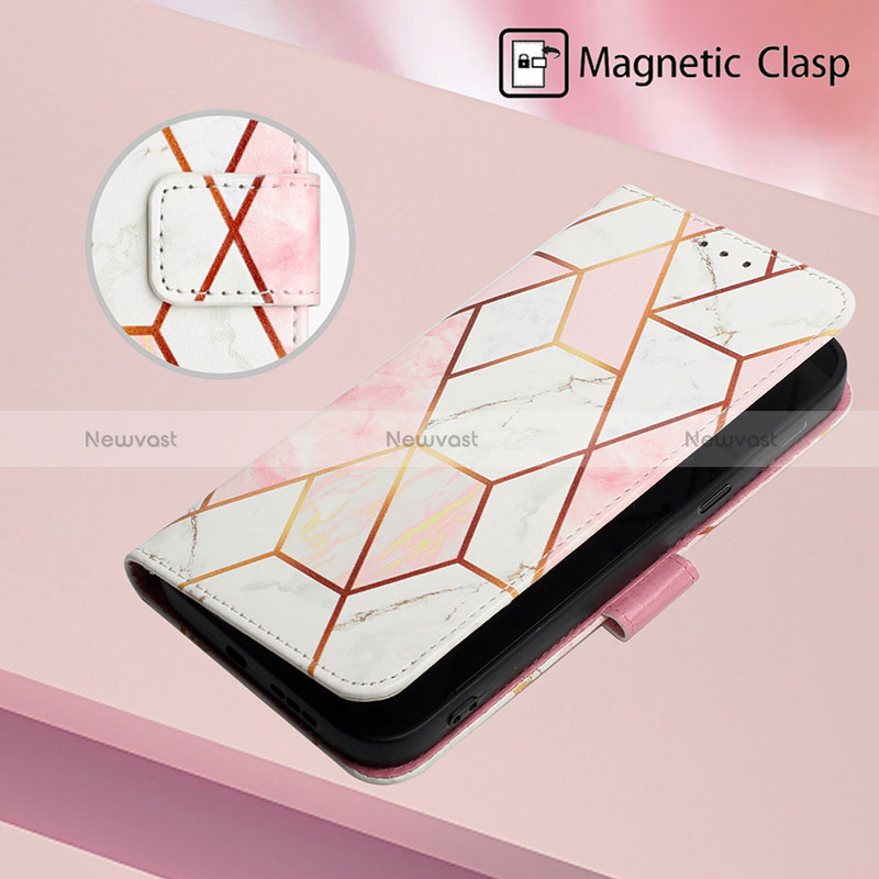 Leather Case Stands Fashionable Pattern Flip Cover Holder Y04B for Xiaomi Redmi 10 Prime Plus 5G