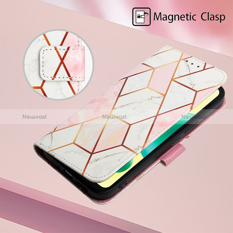 Leather Case Stands Fashionable Pattern Flip Cover Holder Y04B for Xiaomi Redmi 9 Activ