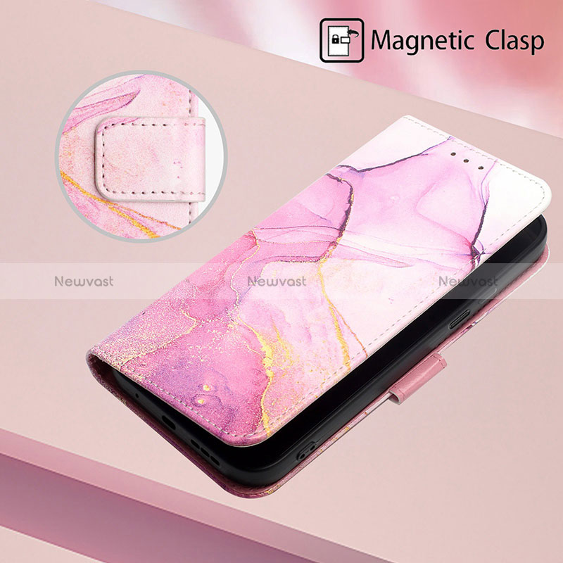 Leather Case Stands Fashionable Pattern Flip Cover Holder Y04B for Xiaomi Redmi 9 Prime India