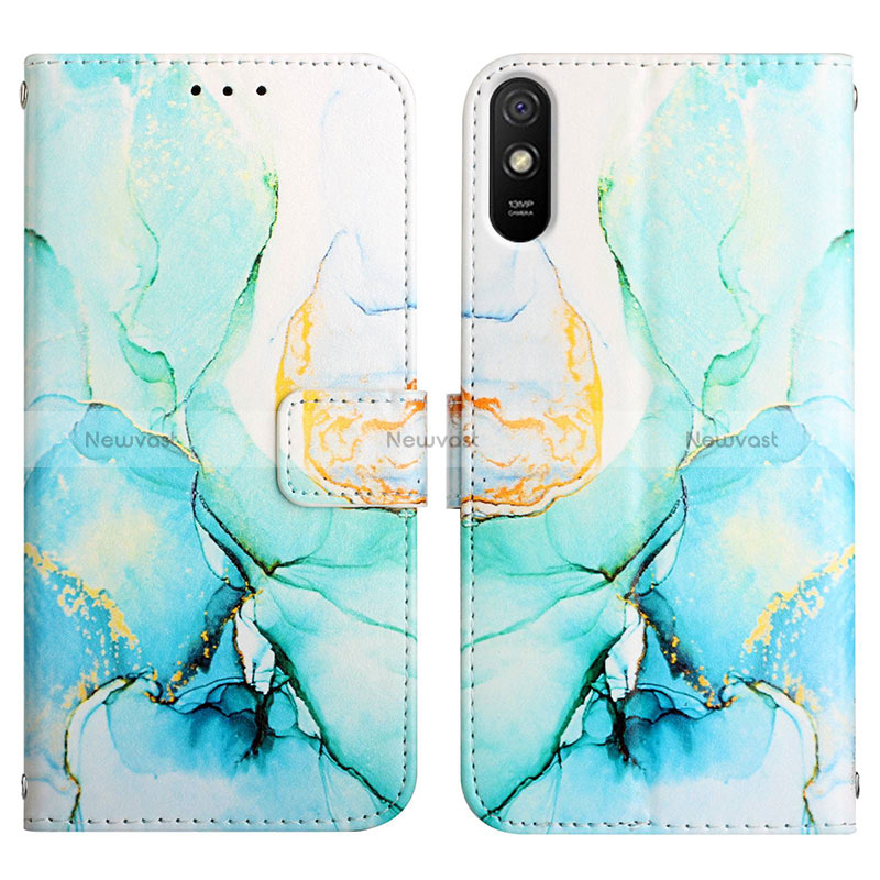 Leather Case Stands Fashionable Pattern Flip Cover Holder Y04B for Xiaomi Redmi 9AT