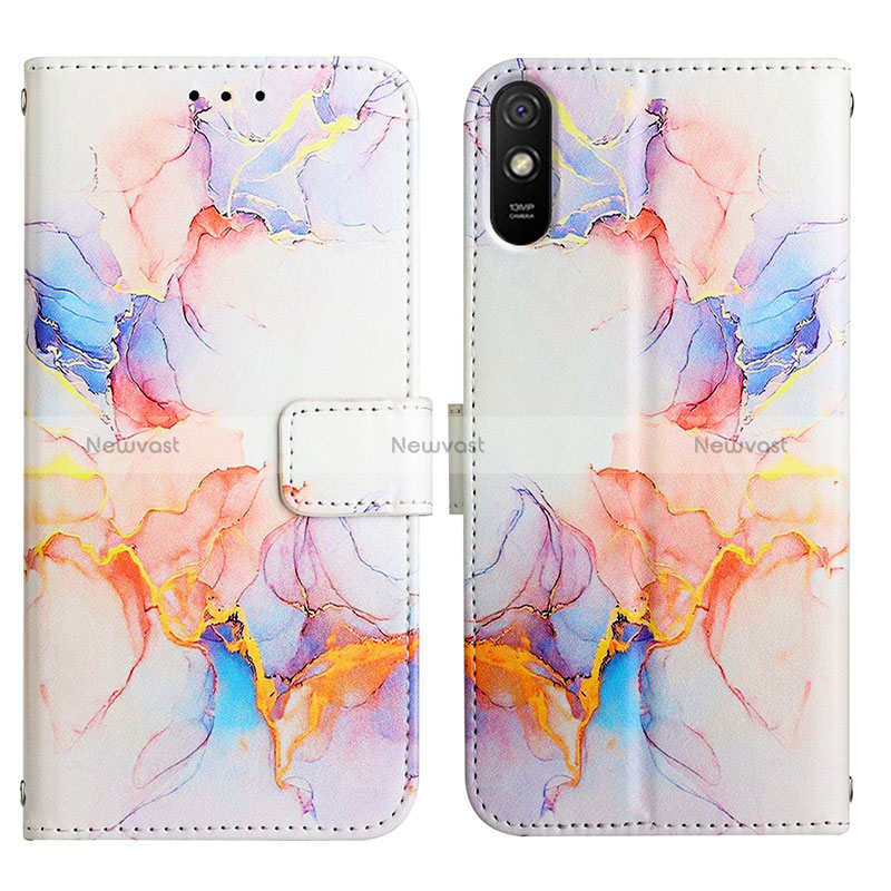 Leather Case Stands Fashionable Pattern Flip Cover Holder Y04B for Xiaomi Redmi 9i