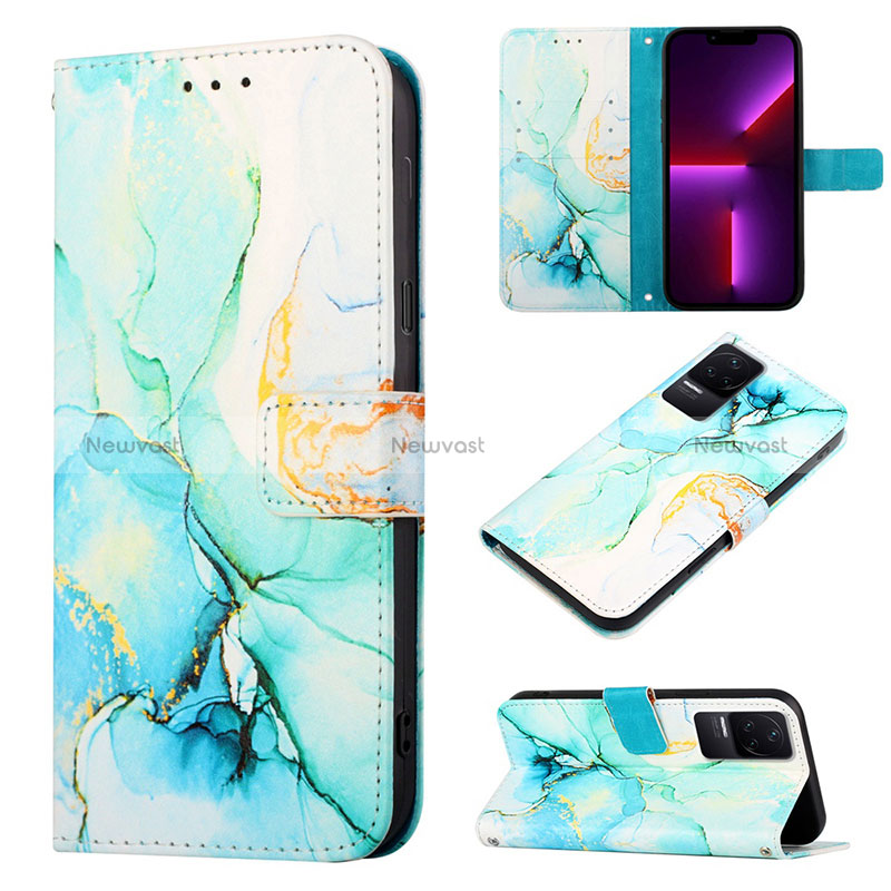 Leather Case Stands Fashionable Pattern Flip Cover Holder Y04B for Xiaomi Redmi K50 Pro 5G