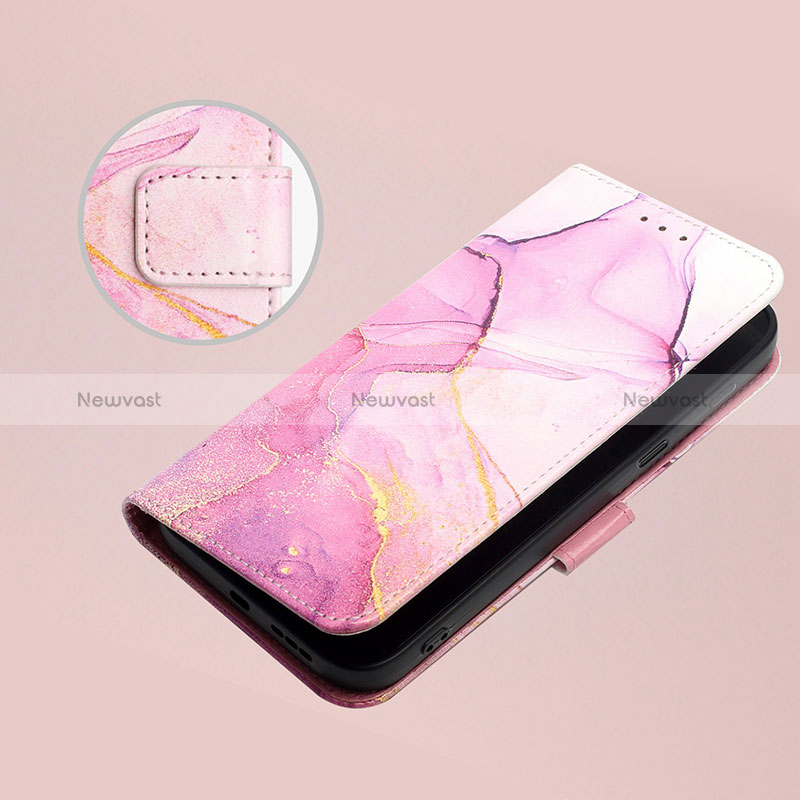 Leather Case Stands Fashionable Pattern Flip Cover Holder Y04B for Xiaomi Redmi Note 10 5G