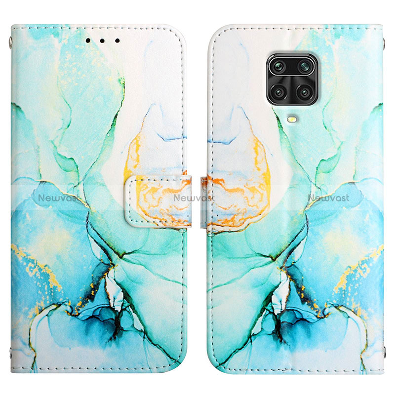 Leather Case Stands Fashionable Pattern Flip Cover Holder Y04B for Xiaomi Redmi Note 9S