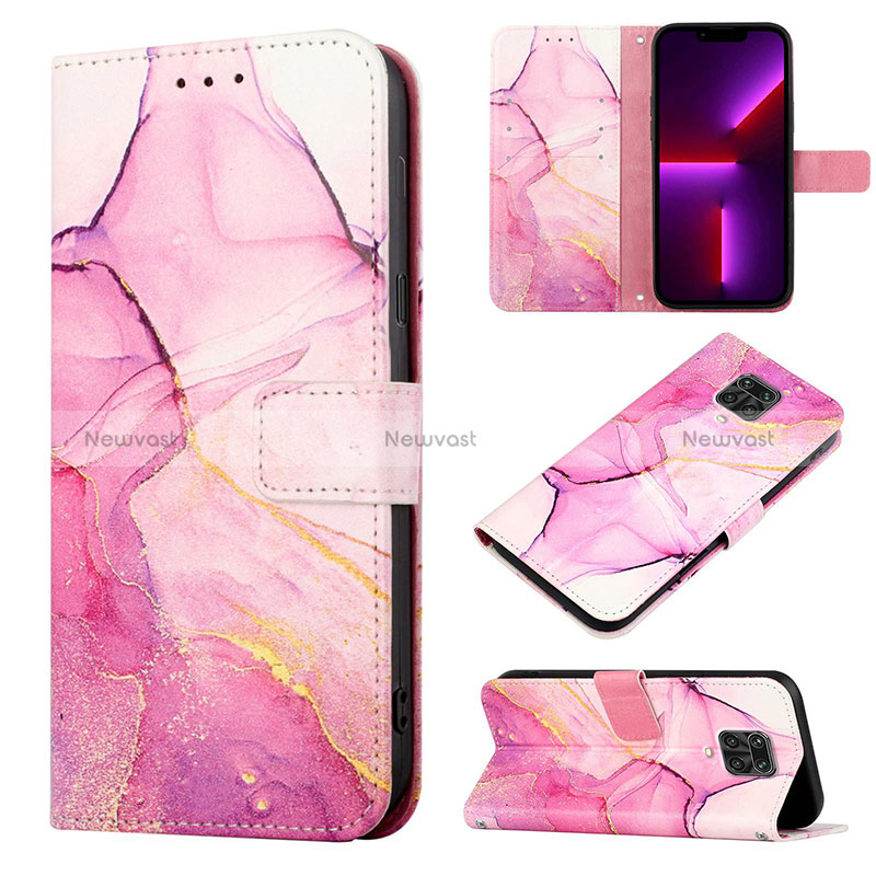 Leather Case Stands Fashionable Pattern Flip Cover Holder Y04B for Xiaomi Redmi Note 9S