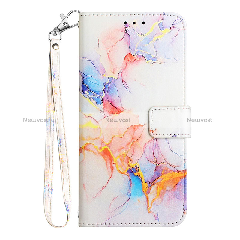 Leather Case Stands Fashionable Pattern Flip Cover Holder Y05B for Samsung Galaxy A12 5G