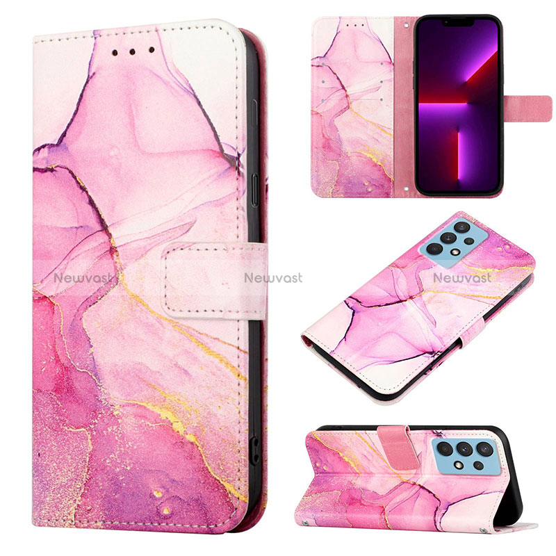 Leather Case Stands Fashionable Pattern Flip Cover Holder Y05B for Samsung Galaxy A13 4G