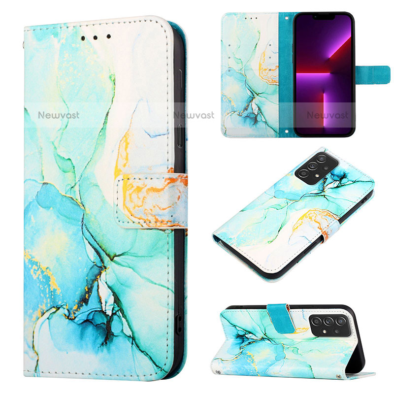 Leather Case Stands Fashionable Pattern Flip Cover Holder Y05B for Samsung Galaxy A23 5G