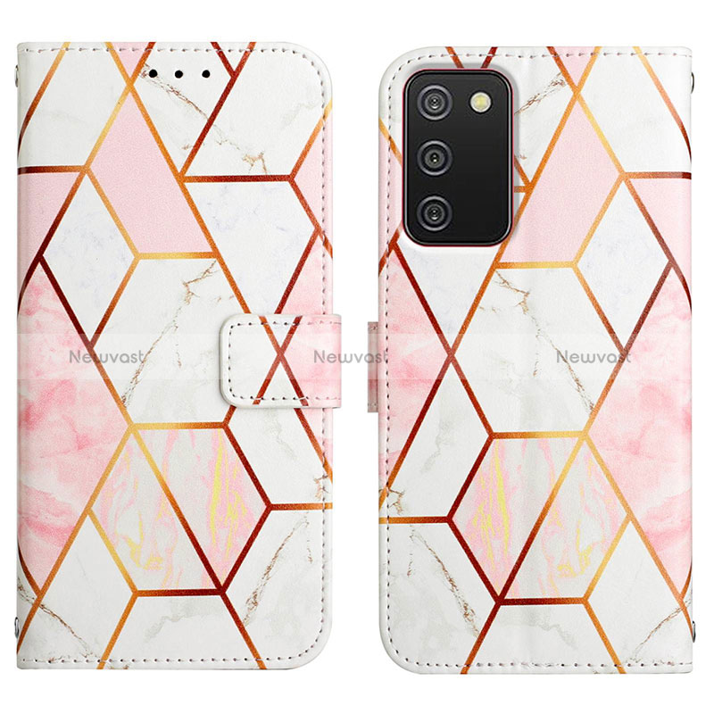 Leather Case Stands Fashionable Pattern Flip Cover Holder Y05B for Samsung Galaxy F02S SM-E025F