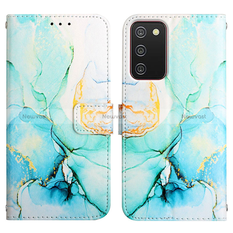 Leather Case Stands Fashionable Pattern Flip Cover Holder Y05B for Samsung Galaxy F02S SM-E025F