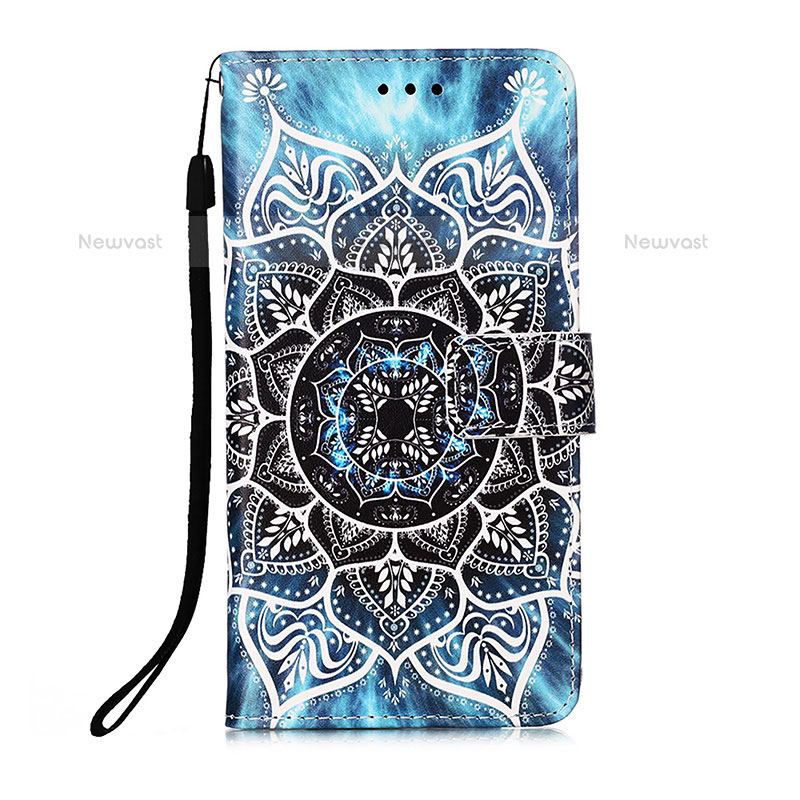 Leather Case Stands Fashionable Pattern Flip Cover Holder Y05B for Samsung Galaxy S21 5G Gray