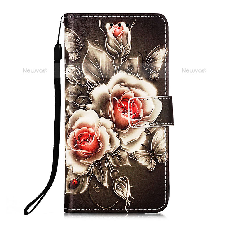 Leather Case Stands Fashionable Pattern Flip Cover Holder Y05B for Samsung Galaxy S22 5G