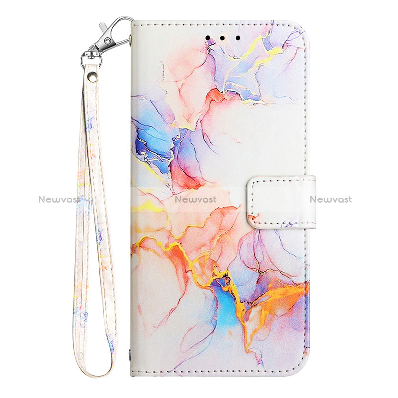 Leather Case Stands Fashionable Pattern Flip Cover Holder YB1 for Motorola Moto E13