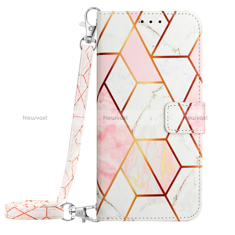 Leather Case Stands Fashionable Pattern Flip Cover Holder YB1 for Motorola Moto G Stylus (2023) 4G White