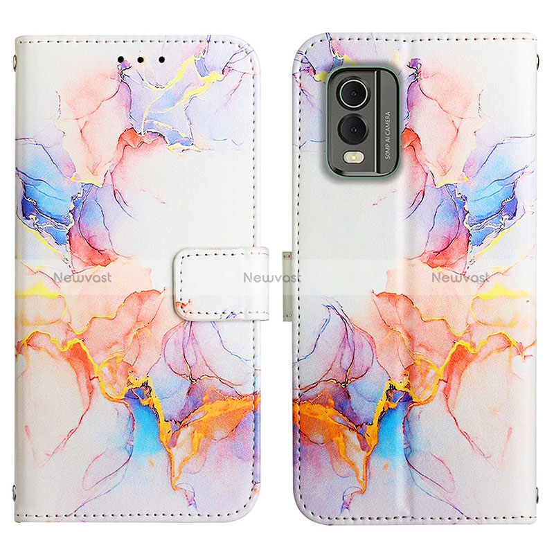 Leather Case Stands Fashionable Pattern Flip Cover Holder YB1 for Nokia C210