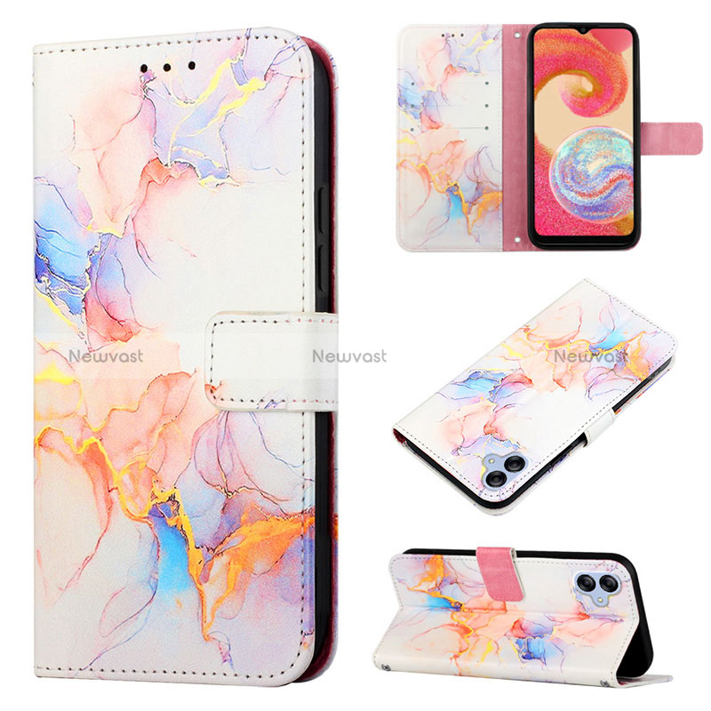 Leather Case Stands Fashionable Pattern Flip Cover Holder YB1 for Samsung Galaxy A04 4G