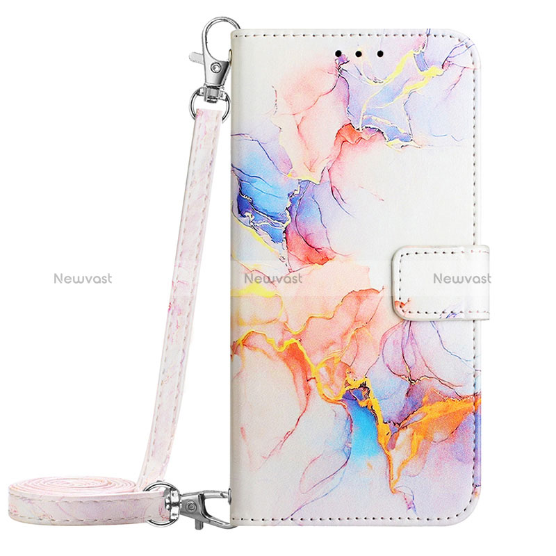 Leather Case Stands Fashionable Pattern Flip Cover Holder YB1 for Xiaomi Mi 12 Lite NE 5G Blue