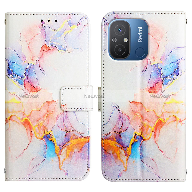 Leather Case Stands Fashionable Pattern Flip Cover Holder YB1 for Xiaomi Redmi 11A 4G