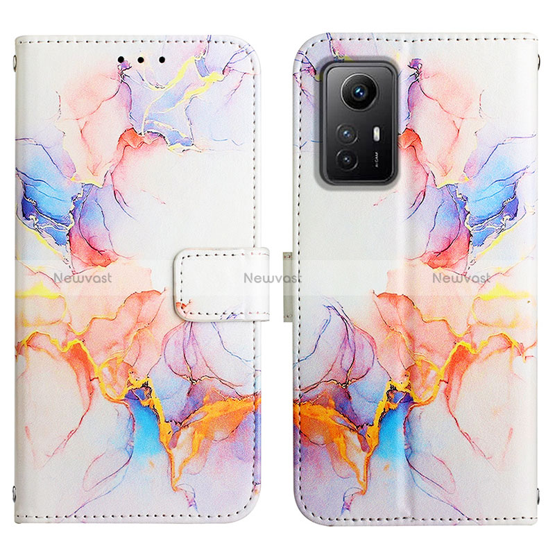 Leather Case Stands Fashionable Pattern Flip Cover Holder YB1 for Xiaomi Redmi Note 12S