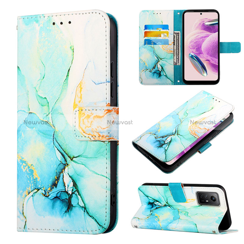 Leather Case Stands Fashionable Pattern Flip Cover Holder YB1 for Xiaomi Redmi Note 12S