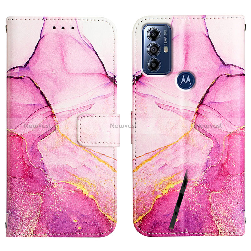 Leather Case Stands Fashionable Pattern Flip Cover Holder YB4 for Motorola Moto G Play Gen 2