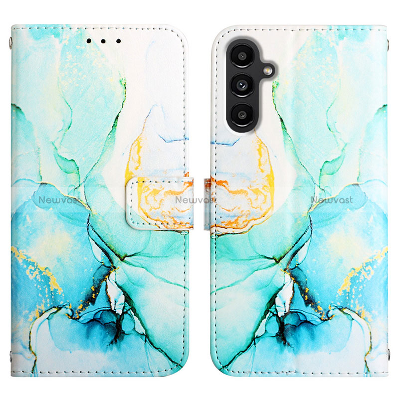 Leather Case Stands Fashionable Pattern Flip Cover Holder YB4 for Samsung Galaxy A25 5G